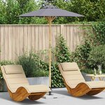 vidaXL Parasol de jardin Ø 180 x 230 cm Bambou Rond Gris foncé
