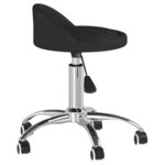 vidaXL Chaise pivotante de salle à manger Noir Similicuir