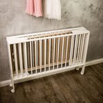 tiSsi Lit d'enfant pliable Blanc