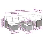 vidaXL Ensemble de canapés de jardin 8 pièces avec coussins en rattan synthétique beige