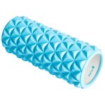 Pure2improve rouleau de yoga 33x14 cm bleu et blanc