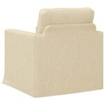 vidaXL Canapé Crème 78 x 78 x 80 cm tissu