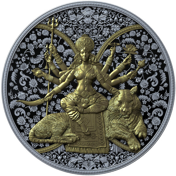 Pièce de monnaie en Argent 2000 Francs g 31.1 (1 oz) Millésime 2026 Hindu Religion DURGA (PRÉCOMMANDE)
