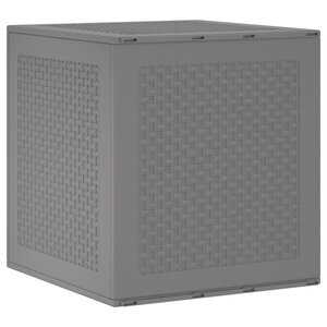 vidaXL Boîte de rangement de jardin Gris clair 55x53x57 cm PP