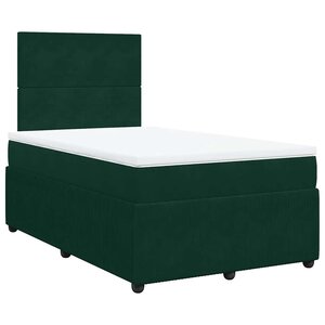 vidaXL Sommier à lattes de lit avec matelas vert foncé 120x190 cm