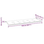 vidaXL Coussin de banc de jardin carreaux noir 150x50x4cm tissu oxford