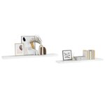 vidaXL Étagère murale flottante 2Pièces Blanc brillant 120x23 5x3 8cm MDF