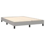 vidaXL Sommier à lattes de lit et matelas et LED Gris clair 140x190 cm