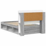 vidaXL Cadre de lit avec rangement Sonoma gris 80 x 200 cm