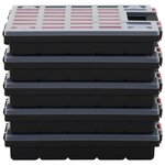 vidaXL Boîtes d'assortiment 10 Pièces 40x30x5 cm Polypropylène