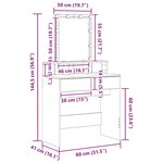 vidaXL Coiffeuse Bois Ancien 80 x 41 x 144 5 cm Bois d'ingénierie