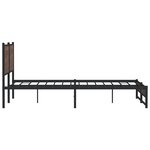 vidaXL Cadre de lit en métal sans matelas chêne marron 180x200 cm