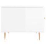 vidaXL Tables basses 2 Pièces blanc brillant 50x50x40cm bois d'ingénierie