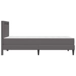 vidaXL Cadre de lit avec bandes LED Gris 90 x 200 cm Simili cuir