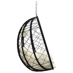 vidaXL Chaise suspendue Blanc crème 91 5 x 60 x 110 cm polyrotin