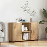 vidaXL Buffet Chêne artisanal 88 5 x 30 5 x 55 5 cm Bois d'ingénierie