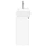 vidaXL Meuble de salle de bain avec robinet Blanc 45 5 x 25 5 x 84 cm