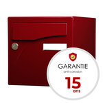 Boîte aux lettres Préface 1 porte rouge pourpre brillant 3004b