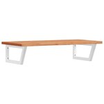 vidaXL Étagère de vasque murale acier et bois massif de hêtre