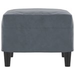 vidaXL Repose-pied Gris foncé 60x50x41 cm Velours
