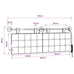 vidaXL Tête de lit suspendue Avec lumière LED Noir Tissu