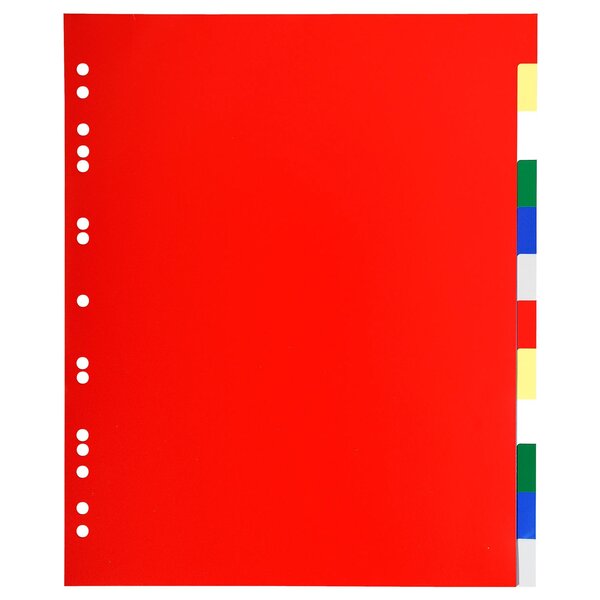Intercalaires Polypropylène Souple 12 Positions - A4 Maxi - Couleurs Assorties - X 50 - Exacompta