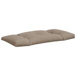 vidaXL Coussins de palette lot de 2 taupe tissu