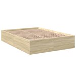 vidaXL Cadre de lit chêne sonoma 120x200 cm bois d'ingénierie