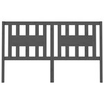 vidaXL Tête de lit Gris 126x4x100 cm Bois massif de pin