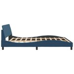 vidaXL Cadre de lit avec tête de lit Bleu 180 x 200 cm Tissu