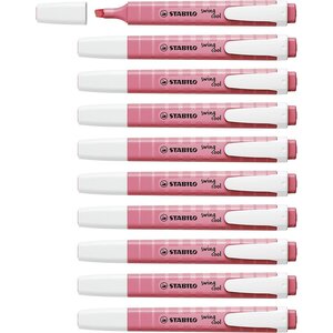 Surligneur swing cool Pastel Edition  rose x 10 STABILO