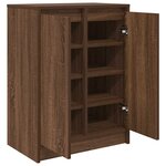 vidaXL Armoire à chaussures chêne marron 57x34x76 cm bois d'ingénierie