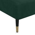 vidaXL Chaise longue vert foncé velours