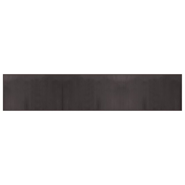 vidaXL Tapis rectangulaire marron foncé 60x300 cm bambou