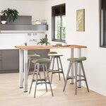 vidaXL Table de bar rectangulaire en chêne massif avec bords naturels 180 x 80 x 112 cm