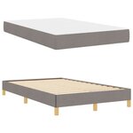vidaXL Lit à ressorts Taupe  marron 120 x 190 cm