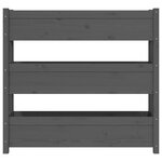 vidaXL Jardinière Gris 112x25x104 5 cm Bois massif de pin