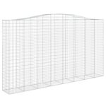 vidaXL Paniers à gabions arqués 2 Pièces 400x50x220/240 cm Fer galvanisé