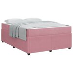vidaXL Cadre de lit avec matelas Rose 160 x 200 cm tissu