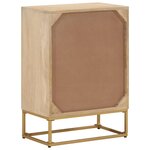 vidaXL Commode 55x30x76 cm bois massif de manguier et fer