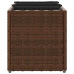 vidaXL Jardinière avec 3 pots marron 105x30x32 cm résine tressée