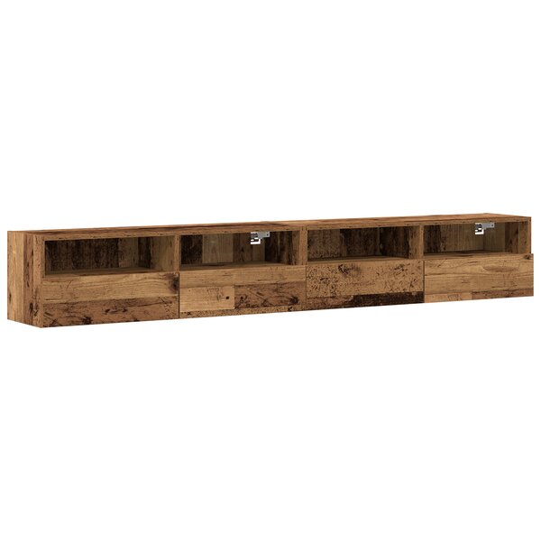 Meubles TV vidaXL 2 Pièces Bois Vieilli 100x30x30 cm Bois d'Ingénierie