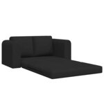 vidaXL Canapé-Lit 60cm Noir tissu