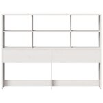 vidaXL Tête de lit avec rangement blanc 120 cm bois massif de pin