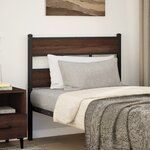 vidaXL Tête de lit chêne marron 75 cm acier et bois d'ingénierie