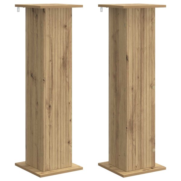 vidaXL Support de Plante 2 pièces Chêne artisanal 30 5 x 30 x 100 5 cm