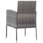 vidaXL Chaises de jardin coussins gris foncé 4 Pièces gris résine tressée
