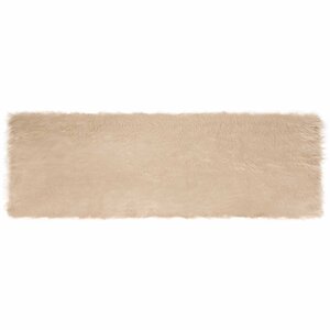 vidaXL Tapis en fausse Tafalla Beige 80 x 250 cm Polyester