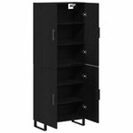 vidaXL Buffet 2 Pièces Chêne noir 69 5 x 34 x 180 cm Bois d'ingénierie