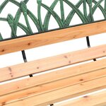 vidaXL Banc de jardin 116 cm bois de sapin massif et acier